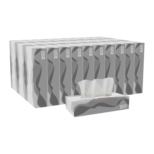 Tissue Facial 2 Capas Georgia-Pacific Pacific Blue Basic (47410), 100 Hojas por Caja, 30 Cajas Planas por Caja de Venta al Por Mayor - imagen 1