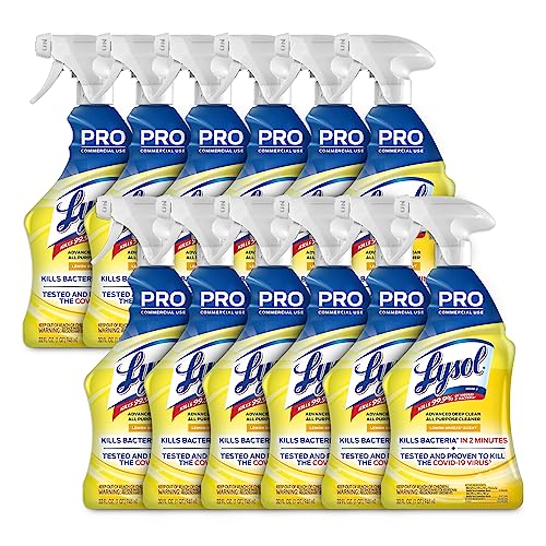 Limpiador Multiusos Lysol Pro - Spray Desinfectante y Sanitizante para Limpieza Profunda - Aroma Limón - Botella de 32 oz (946 ml) - Paquete de 12 - - imagen 5