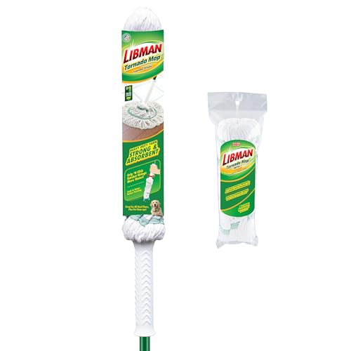 Mopa Tornado Libman con 1 Repuesto | Autoescurrible | Cabezal de Algodón | Mopa de Torcer | Lavable a Máquina | 2 Cabezas de Mopa Autoescurribles - imagen 2