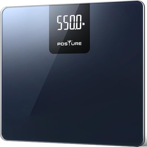 Báscula Digital de Baño Posture 550lb de Capacidad, Alta Precisión, Plataforma Extra Ancha, Gran Pantalla LED y Vidrio Templado de 8mm para el Hogar - imagen 3