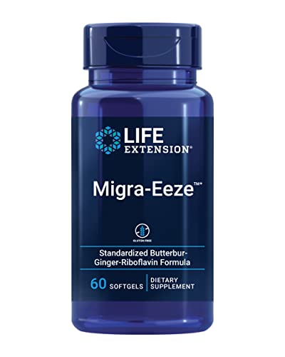 Life Extension Migra-Eeze - Extracto de raíz de Butterbur con Vitamina B2 y Jengibre - Suplemento para aliviar molestias de cabeza - Sin gluten - 60 - imagen 2