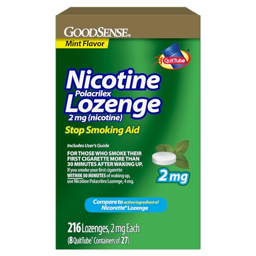 GoodSense Pastillas de Nicotina Polacrilex 2 mg, Ayuda para Dejar de Fumar, Sabor Menta, 216 Unidades - imagen 2