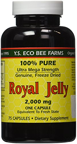 Jalea Real 100% Pura Liofilizada - 2000 mg YS Eco Bee Farms, 75 Cápsulas - imagen 2
