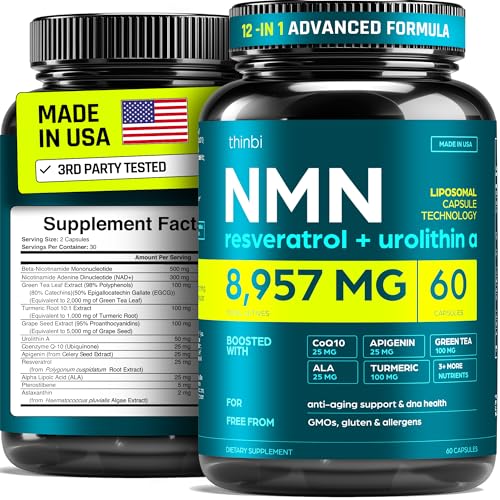 Suplemento de NMN con NAD+ Real, No Solo un Potenciador | Urolitina A, Resveratrol, CoQ10, Ácido Alfa Lipoico, Extracto de Té Verde | Apoyo a la - imagen 6