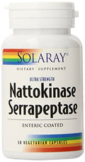 Suplemento de Nattokinasa Serrapeptasa SOLARAY - Recubrimiento Entérico - 3000 FU - Apoyo a la Circulación, Cardiovascular y Senos - Verificado en - imagen 1