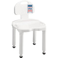 Silla de Baño Carex con Respaldo para Personas Mayores, Silla de Ducha para Discapacitados, Soporta Hasta 400 lbs, Hecha en EE. UU. - imagen 1