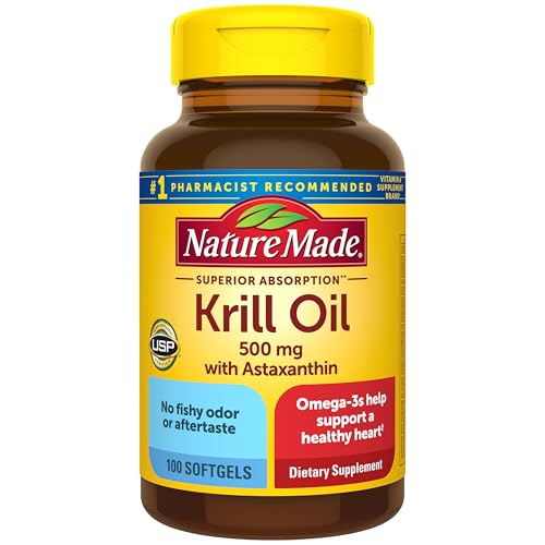 Nature Made Aceite de Kril de Alta Absorción 500mg con Astaxantina y Fosfolípidos, Omega 3 para la Salud del Corazón, 100 Cápsulas Blandas, - imagen 4