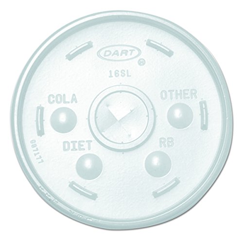 Tapa de Espuma Ranurada Translúcida DART para Vasos de 16 oz - imagen 2
