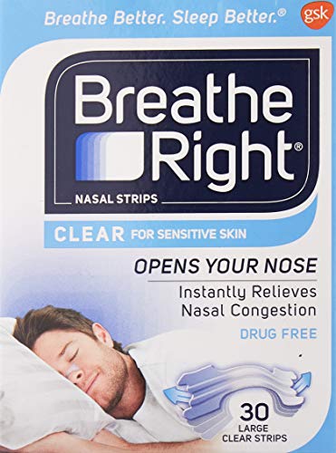 Tiras Nasales Breathe Right Clear Grande (120 Piezas) para Piel Sensible - imagen 3