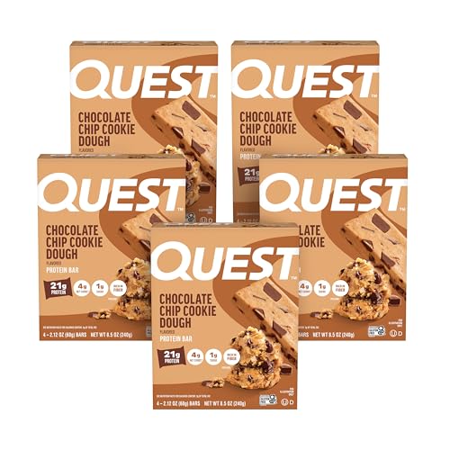 Quest Nutrition Masa para Galletas con Chispas de Chocolate - Alta Proteína, Bajo en Carbohidratos, Sin Gluten, Amigable con Keto, 2.12 Oz, 20 - imagen 4