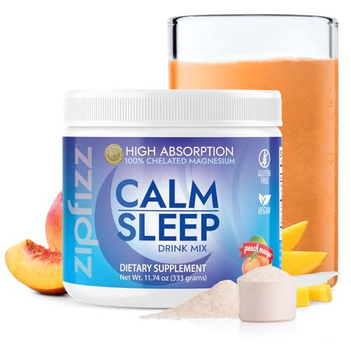 Suplemento en Polvo Zipfizz Nightly Calm & Sleep, Durazno Mango, 12.3 oz (30-60 Porciones) | Ayuda Natural para Dormir para Niños y Adultos | - imagen 2