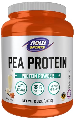 NOW Foods Suplementos Deportivos, Proteína de Guisante 25 g con BCAAs, Fácil Digestión, Polvo de Toffee de Vainilla, 2 Libras - imagen 3