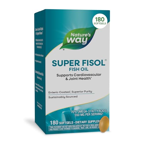 Suplemento de Aceite de Pescado Super Fisol de Nature's Way, Omega-3 con EPA y DHA, 350 mg por Porción, 180 Cápsulas Blandas, Salud Articular y - imagen 5