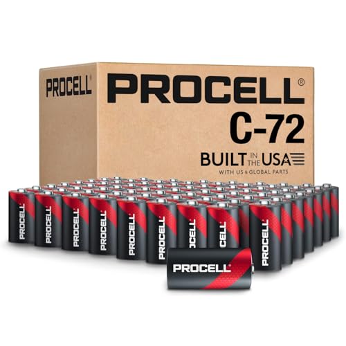 Baterías Alcalinas PROCELL C de Larga Duración (Paquete de 72) Hechas en EE. UU., Vida Útil de 10 Años, Valor en Compra a Granel para Dispositivos - imagen 6