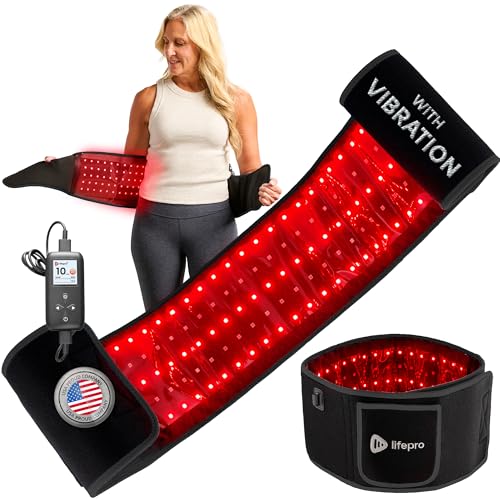Cinturón de Terapia de Luz Roja Lifepro – Alivio de Dolor en Cuerpo, Espalda y Hombros con Luz Infrarroja 660nm y 850nm – Ajustable y Portátil para - imagen 4