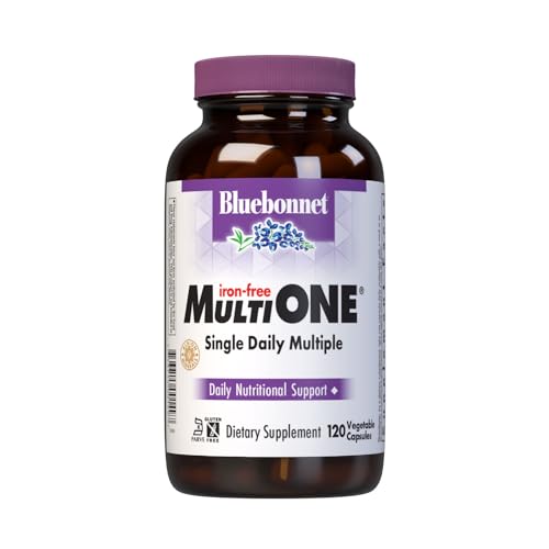 Cápsulas Vegetales Bluebonnet Nutrition Multi One (Sin Hierro), Multivitamínico Completo, Vitaminas B, Salud General, 120 Unidades, Sin Gluten ni - imagen 6