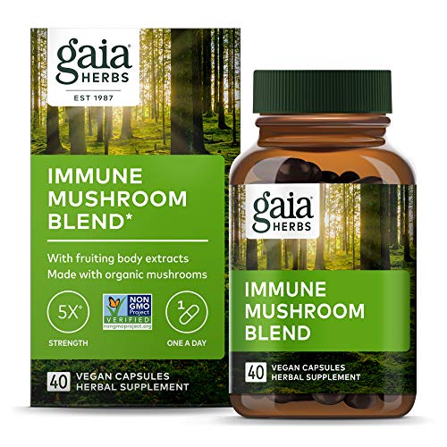 Suplemento de Hongos Gaia Herbs Everyday - Apoyo Inmunológico con Reishi, Cordyceps, Cola de Pavo, Shiitake y Chaga - 40 Cápsulas Veganas (40 - imagen 6