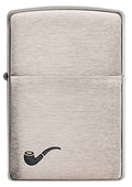 Encendedor de pipa Zippo unisex en cromo cepillado negro, tamaño único - imagen 1