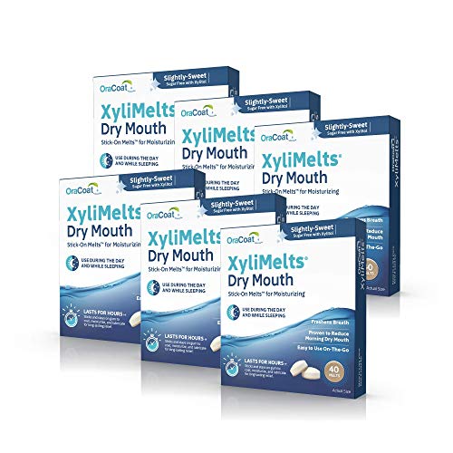 Oracoat XyliMelts para Boca Seca - Discos Hidratantes Adherentes, Sin Azúcar con Xilitol, 40 Piezas - Paquete de 6, Sabor Ligeramente Dulce, Alivio - imagen 5