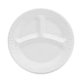 Plato de espuma blanca sin laminado Dart 9CPWCR de 9 pulgadas, 3 compartimentos (Caja de 500) - imagen 1