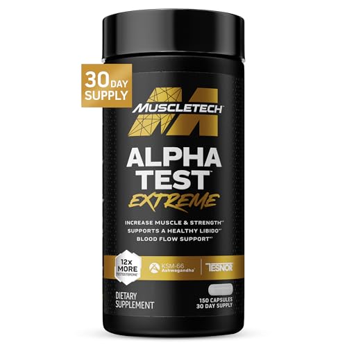 MuscleTech AlphaTest, Aumentador de Testosterona para Hombres (150 Cápsulas) - Suplemento para Entrenamiento y Fuerza, Nutrición Deportiva - imagen 2