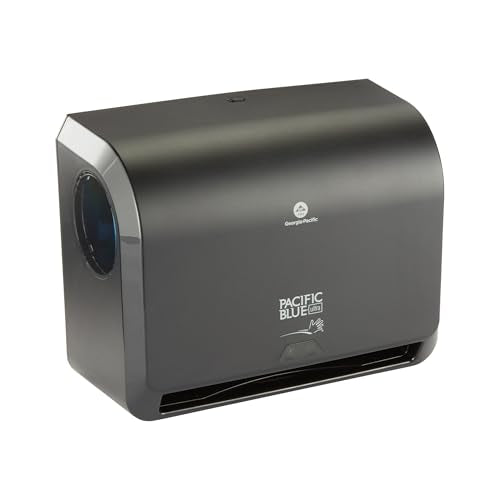 Dispensador Automático de Toallas de Papel Mini Pacific Blue Ultra de 9 por GP PRO (Georgia-Pacific), Negro, Modelo 54518, 14.1 W x 6.5 D x 11.1 H - - imagen 4