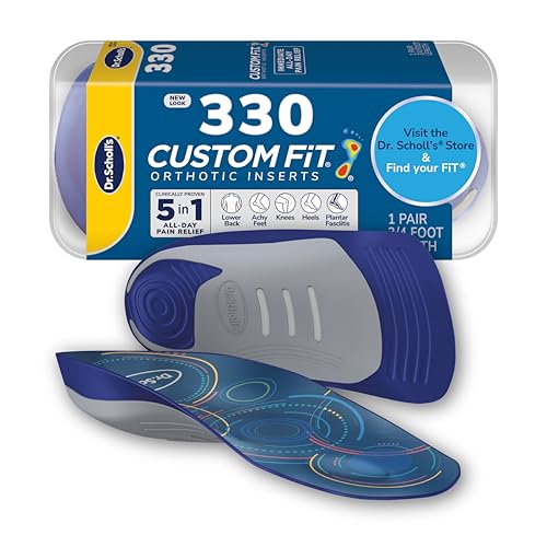Plantillas ortopédicas Dr. Scholl’s Custom Fit 3/4 para soporte de arco - Alivio de fascitis plantar para hombres y mujeres, confort todo el día, - imagen 5