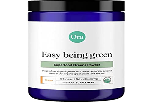 Ora Organic Greens Powder - Bebida Vegana y Sin Gluten de Superalimentos Orgánicos para Energía y Detox | Antioxidantes y Hierbas Adaptógenas | - imagen 1