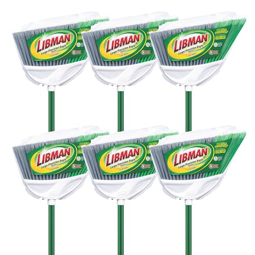 Escoba de Ángulo Grande Libman Commercial 205, Mango de Acero, 33 cm de Ancho, Verde y Blanco (Paquete de 6) - imagen 4