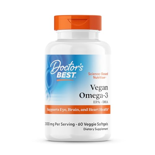 Omega-3 Vegano de Algas Doctors Best EPA + DHA - Suplemento para Hombres y Mujeres, Apoya Memoria y Salud Cardiovascular, 60 Cápsulas Veganas Sin - imagen 2