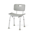 Silla de Baño Medline, Banco para Personas con Discapacidad, Adultos Mayores y Ancianos – Capacidad de 400 Lbs, Color Gris - imagen 1