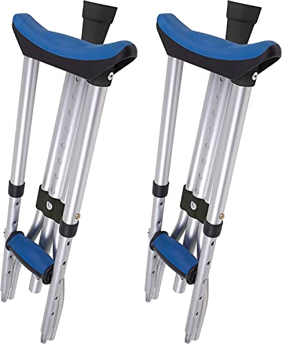 Muletas de Aluminio Plegables Carex para Adultos de 4'11 a 6'1, 2 Muletas Livianas Incluidas, Ayuda para Caminar con Cojines Acolchados - imagen 6