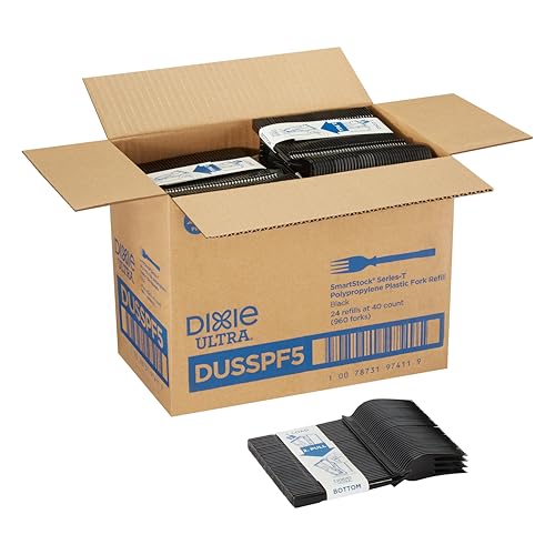 Set de tenedores de polipropileno Dixie Ultra DUSSPF5, color negro, 960 por cartón - imagen 5