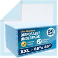 DMI Almohadillas de Incontinencia Ultra Protectores Extra Grandes 36 x 36, 50 Piezas, Protección para Muebles, Absorbentes, FSA/HSA - imagen 1