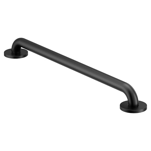 Barra de Agarre de Seguridad Moen Negra Mate de 24 Pulgadas con Tornillos Ocultos para Ducha de Apoyo para Ancianos, R8724BL - imagen 6