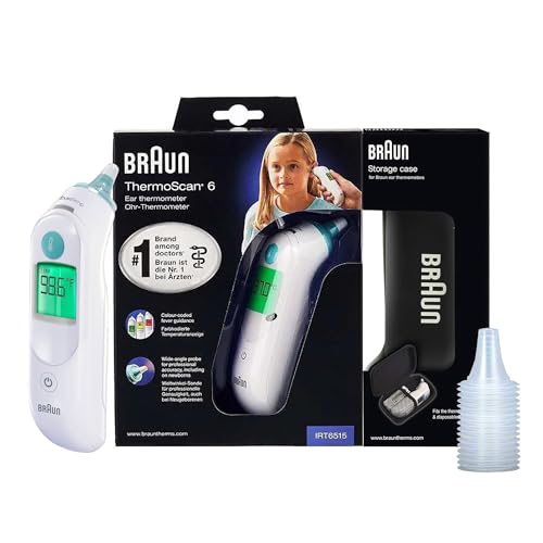 Termómetro de oído Braun ThermoScan 6 con pantalla digital a color, indicador de estabilidad ExacTemp, amigable para bebés, recomendado por - imagen 6