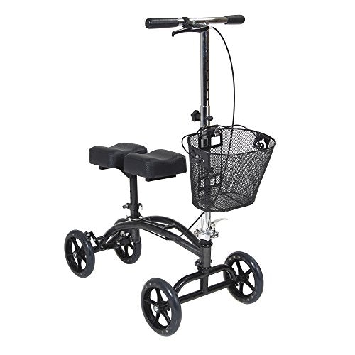 Andador de Rodilla Steerable Ajustable Drive Medical 796, Scooter para Pierna con Doble Almohadilla, Canasta y Freno de Mano, Capacidad de 350 Libras - imagen 2