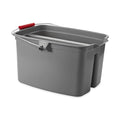 Cubeta Plástica Doble Rubbermaid Commercial de 19 Cuartos para Limpieza, Caddy Organizador Gris con Asa, Ideal para Baño y Cocina - imagen 1
