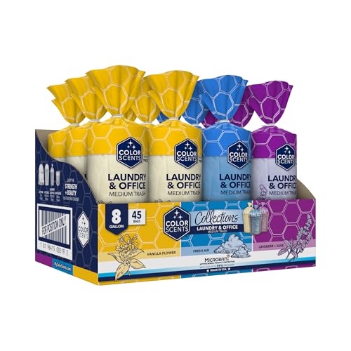 Bolsas de Basura Aromáticas Color Scents de 8 Galones – 540 Piezas para Oficina y Lavandería | Cierre de Alambre | Hechas en EE. UU. - imagen 2