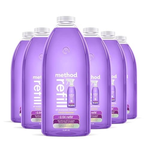 Recarga de Limpiador Multiusos Method, Lavanda Francesa, Ideal para la Mayoría de Superficies, 68 Fl Oz, Paquete de 6 Botellas - imagen 4