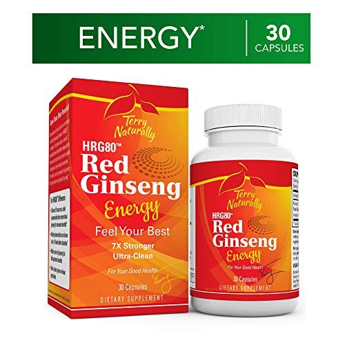 Terry Naturally EuroPharma HRG80 Ginseng Rojo Energía 30 Cápsulas - imagen 1