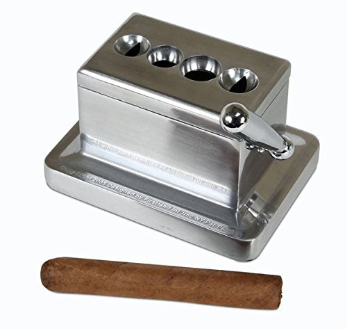 Cortador de Cigarros Quad Table de The Big Easy Tobacco Co., Acabado Cepillado, Para Anchos de 52 y 60 Anillas - imagen 3