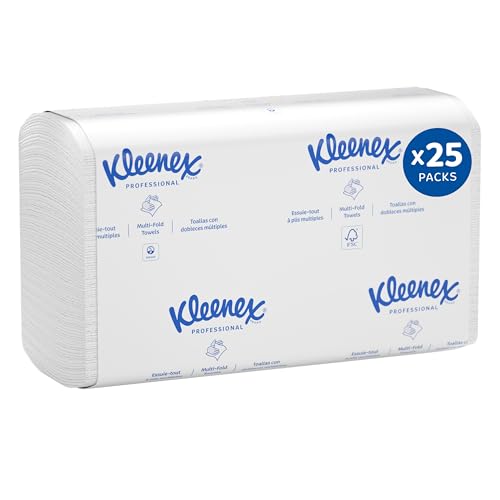 Toallas Kleenex Professional Premiere, a Granel (13253), con Bolsillos de Absorción de Secado Rápido, Trifold, Blancas (120 Hojas/Paquete, 25 - imagen 1