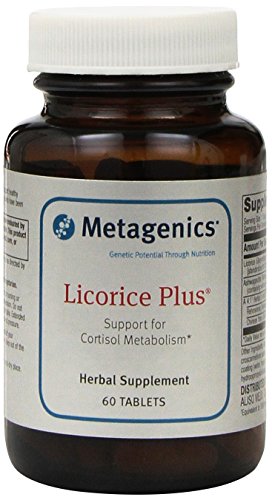 Metagenics Licorice Plus - Suplemento para el Estrés y Cortisol con Raíz de Regaliz, Ashwagandha, Rehmannia y Ñame Chino - 60 Tabletas Sin OGM, Sin - imagen 1