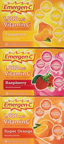 Emergen-C Vitamina C 1000mg 90 Paquetes en 3 Cartones de Variedad, Peso Neto 29.1 onzas (828g) - imagen 4