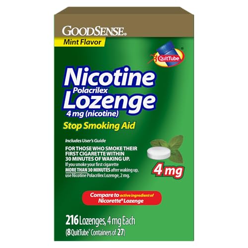 GoodSense Pastillas de Nicotina Polacrilex, 4 mg, Sabor Menta, Ayuda para Dejar de Fumar, 216 Unidades - imagen 3