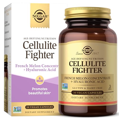 Suplemento de Vitaminas y Minerales Solgar Cellulite Fighter para Piel, Concentrado de Melón Francés, Ácido Hialurónico y Vitamina C, 30 Porciones - imagen 5