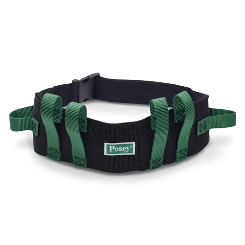 Cinturón de Transferencia Posey 6537Q, Negro con Verde, Modelo Económico Extra Ancho – Cinturón de Nylon Suave Lavable para Caminata – Suministros - imagen 6