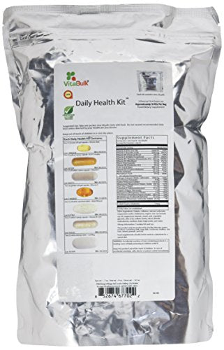 Paquete Vital Bulk Daily Health Kit con Multivitaminas y Minerales 30 Cuentos - Multivitamínico para Hombres y Mujeres - Vitamina C 1000mg, A, D, E, - imagen 4