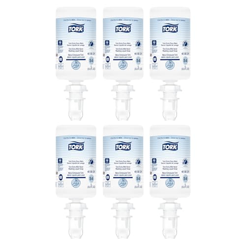 Jabón Líquido Extra Suave Tork, Compatible con dispensadores S4, Sin fragancia, Dermatológicamente probado, Ecológico, 6 x 1L - imagen 3